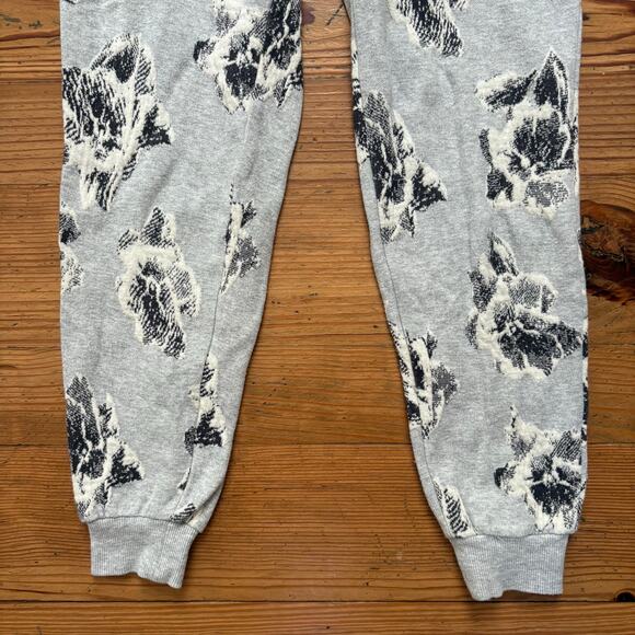 Anthropologie Saturday Sunday gray floral jogger sweatpants SIZE XS - Picture 4 of 6